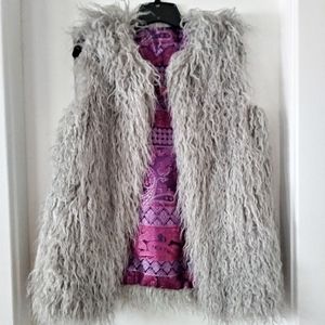 Faux Fur Vest w/ Pockets OOAK